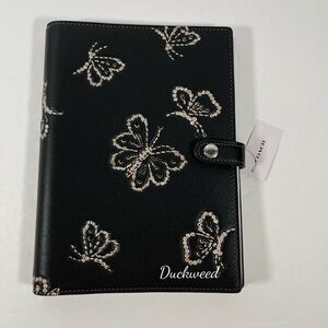 Coach Butterfly Print Notebook In Black with Sequins NWT